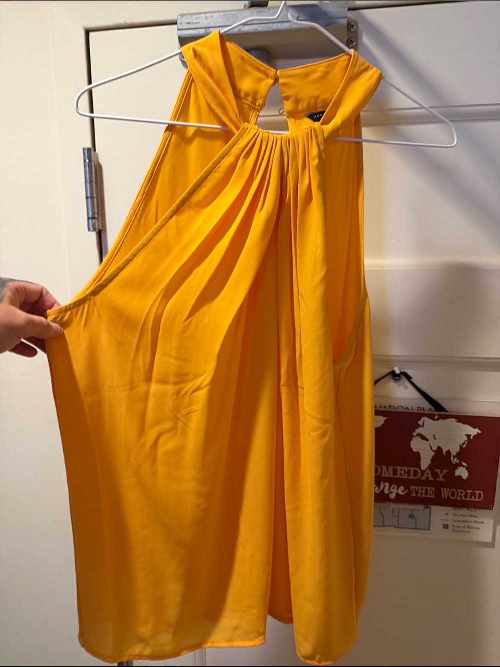 Ann Taylor Mustard Yellow Halter Top